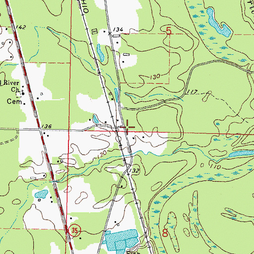 Topographic Map of Saint Paul, MS