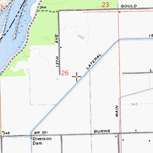 Topographic Map of Lateral Nineteen R, AZ