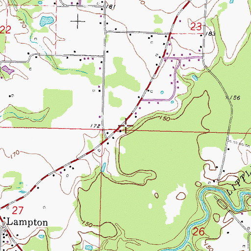 Topographic Map of Sanctified Church (historical), MS