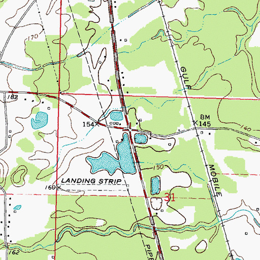 Topographic Map of Sauer, MS