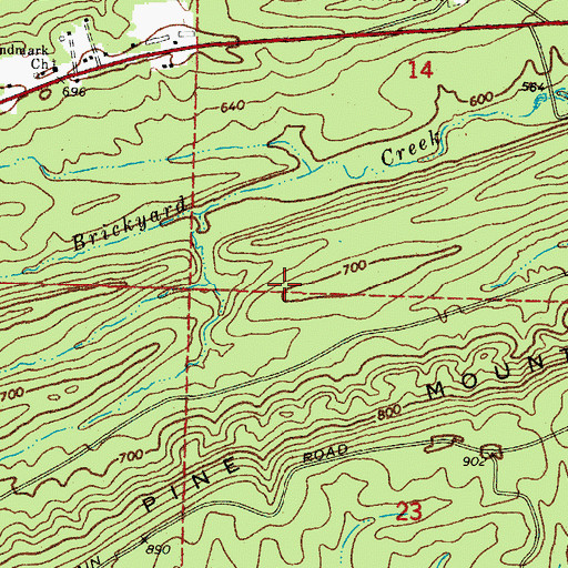 Topographic Map of Township of White, AR