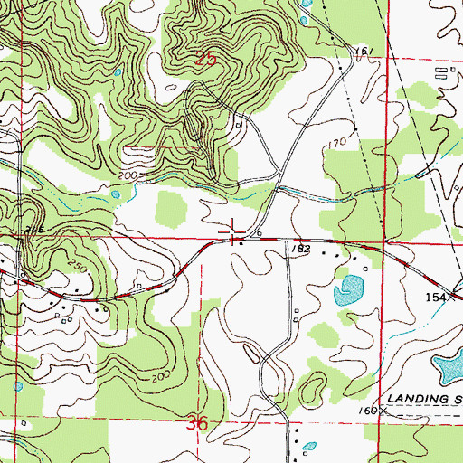 Topographic Map of West Sauer (historical), MS
