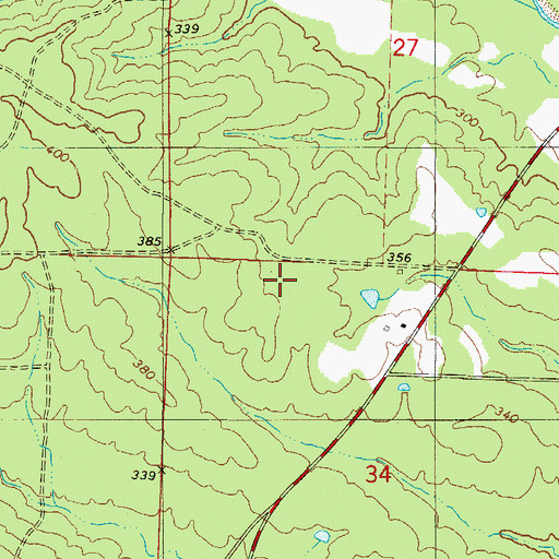 Topographic Map of Township of Wolf Creek, AR