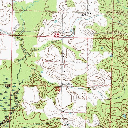 Topographic Map of Cedar Grove School (historical), MS