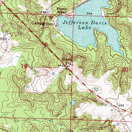 Topographic Map of Dublin School (historical), MS
