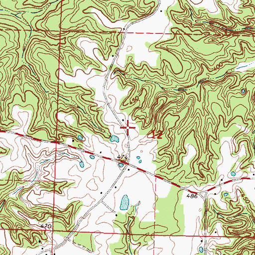 Topographic Map of Granby School (historical), MS
