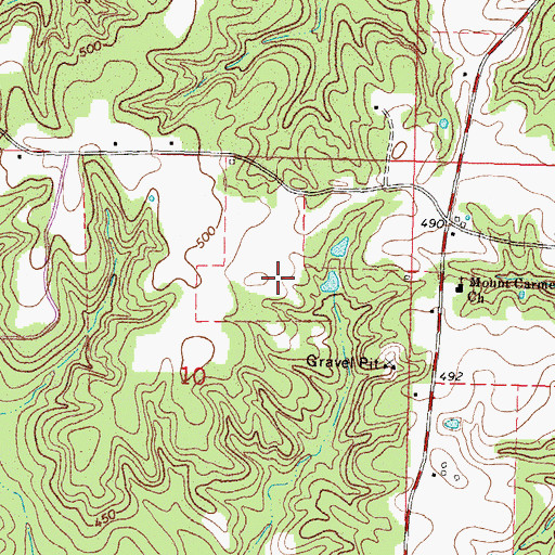 Topographic Map of Gray School (historical), MS