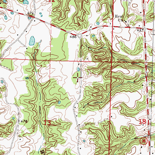 Topographic Map of Haw Pond School (historical), MS