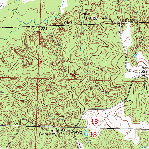 Topographic Map of Newsom School (historical), MS