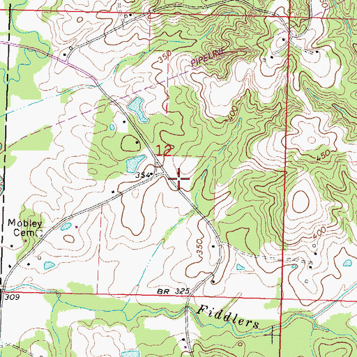 Topographic Map of Silver Creek School (historical), MS