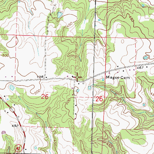 Topographic Map of Walder Spring School (historical), MS