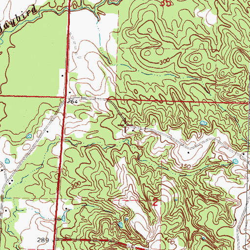 Topographic Map of White Sand School (historical), MS