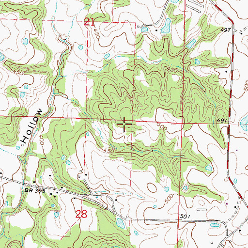 Topographic Map of Whiting School (historical), MS