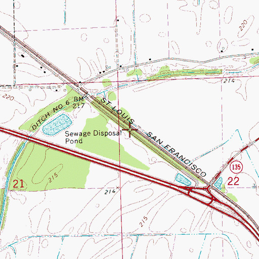 Topographic Map of Township of Tyronza, AR