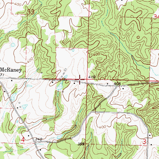 Topographic Map of China Mission Church (historical), MS