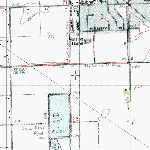 Topographic Map of Township of Willis, AR