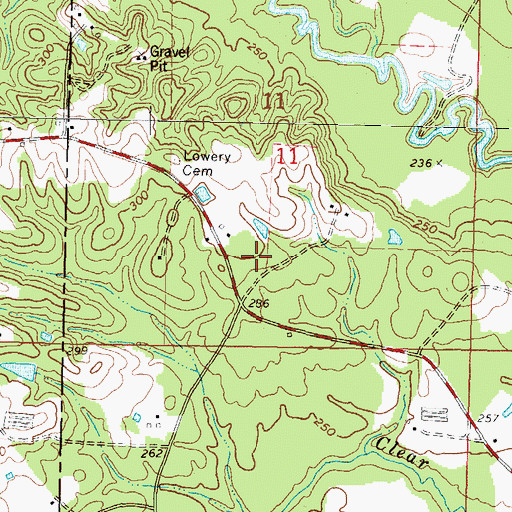 Topographic Map of Graham School (historical), MS