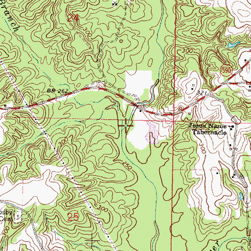 Topographic Map of Napier Mill (historical), MS