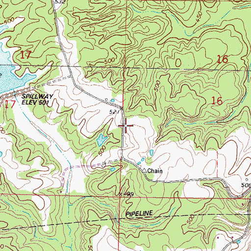 Topographic Map of New Prospect School (historical), MS
