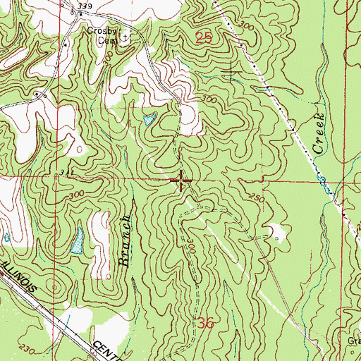 Topographic Map of Pickering School (historical), MS