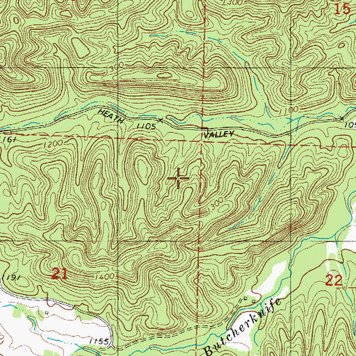 Topographic Map of Township of Big Fork, AR