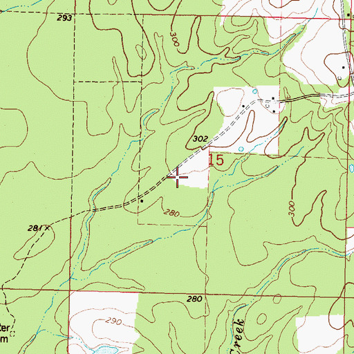 Topographic Map of Union School (historical), MS