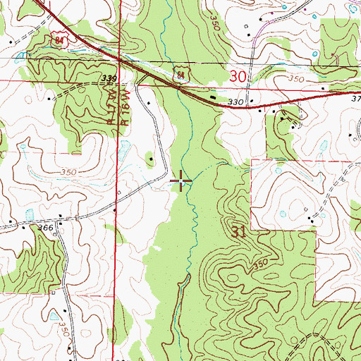 Topographic Map of Watsons Mill Pond, MS