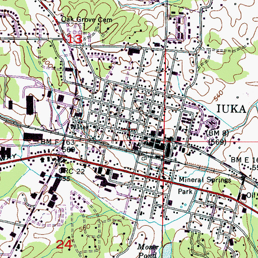 Topographic Map of Apostolic Church of Jesus Christ, MS
