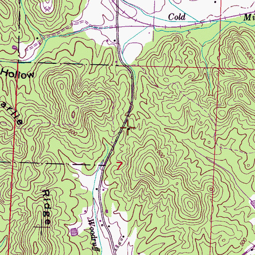 Topographic Map of Barnes Chapel School (historical), MS