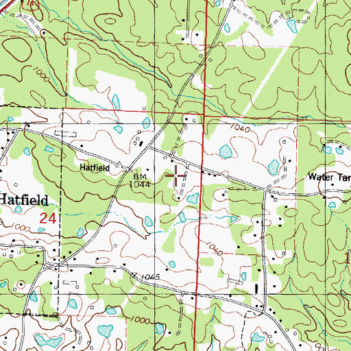 Topographic Map of Township of Cove, AR