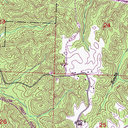 Topographic Map of Bingham School (historical), MS