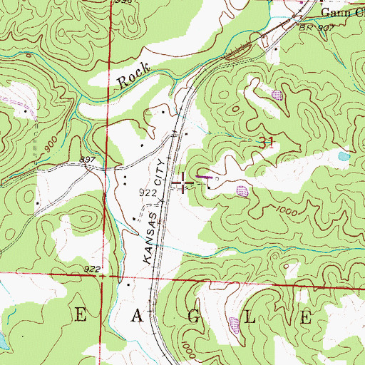 Topographic Map of Township of Eagle, AR