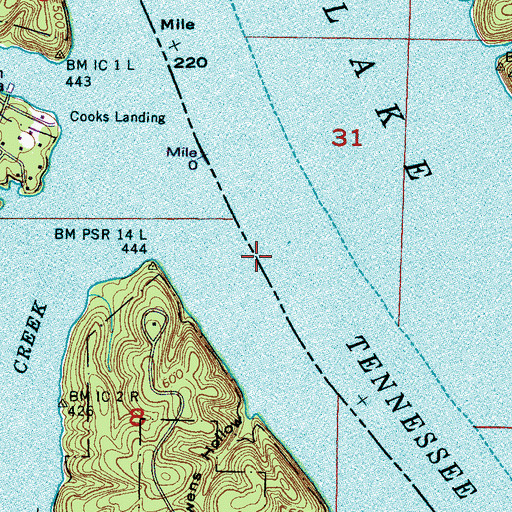 Topographic Map of Busbys Landing (historical), MS