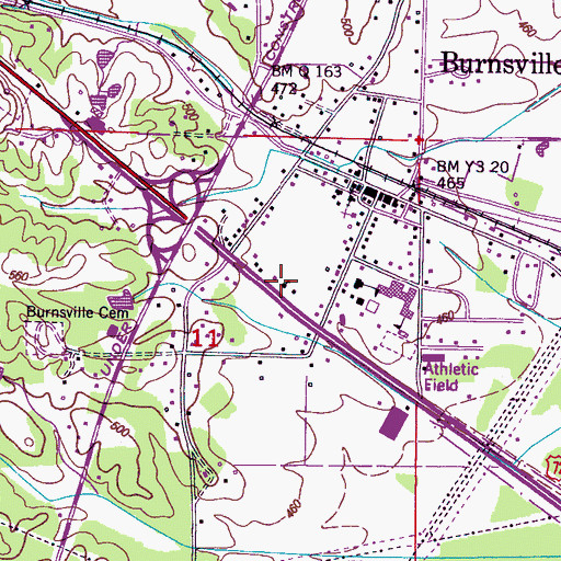 Topographic Map of Church of Christ, MS