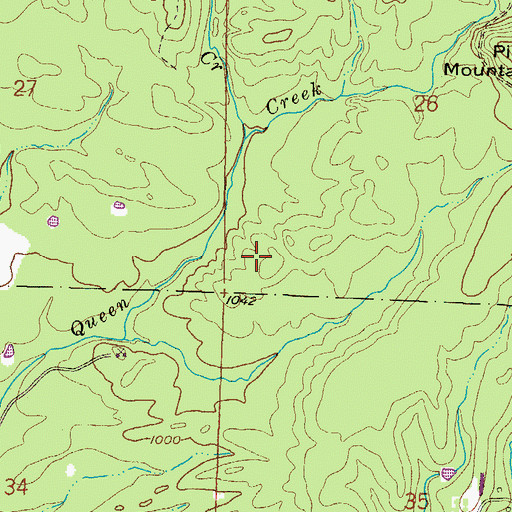 Topographic Map of Township of Freedom, AR