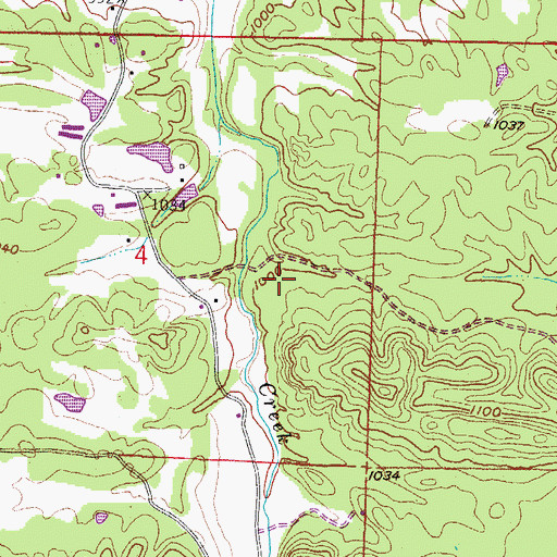Topographic Map of Township of Fulton, AR