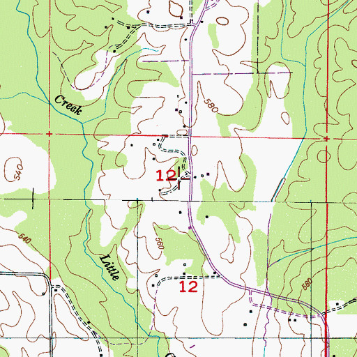 Topographic Map of Friendship School (historical), MS