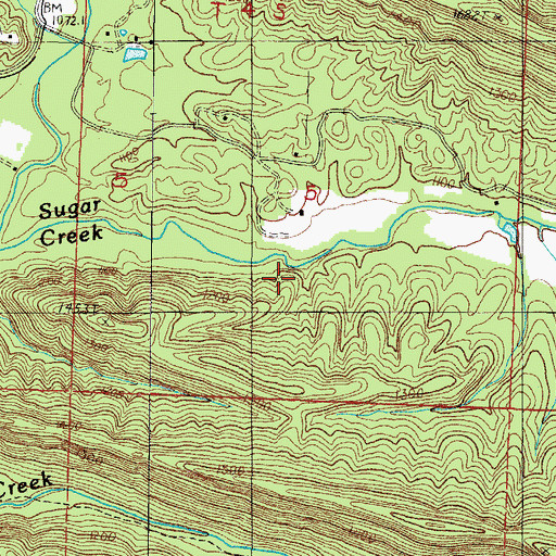 Topographic Map of Township of Gap Springs, AR