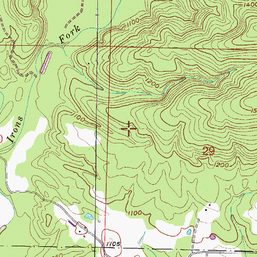 Topographic Map of Township of Ouachita, AR