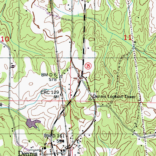 Topographic Map of Poplar Grove (historical), MS