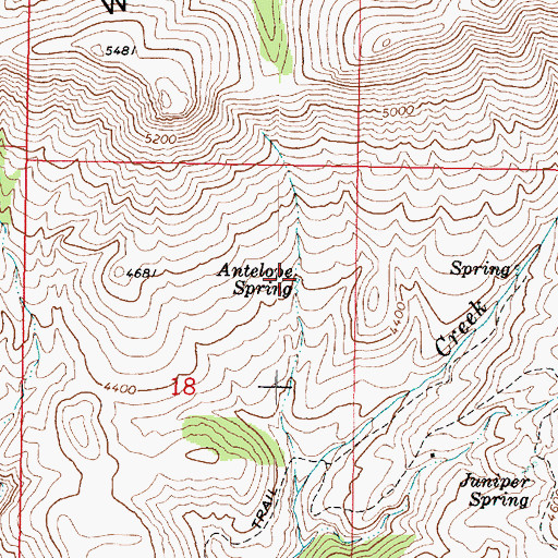 Topographic Map of Antelope Spring, AZ