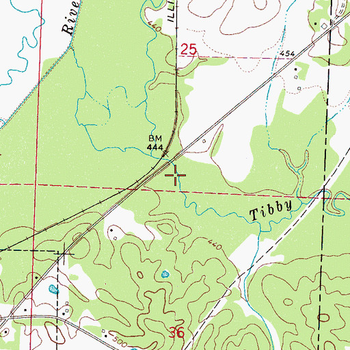 Topographic Map of Conly Mills (historical), MS