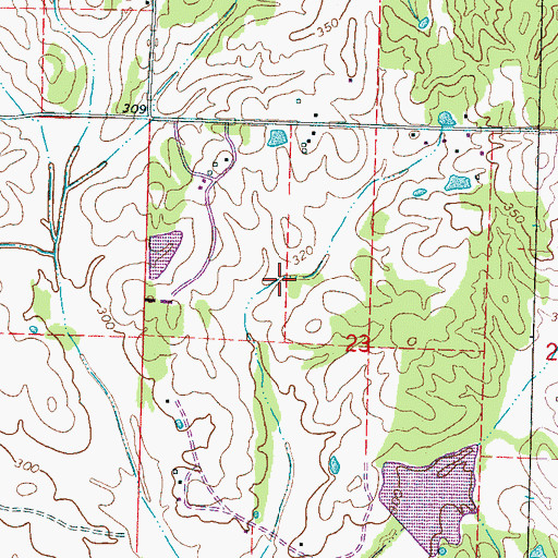 Topographic Map of Crooker Mill (historical), MS