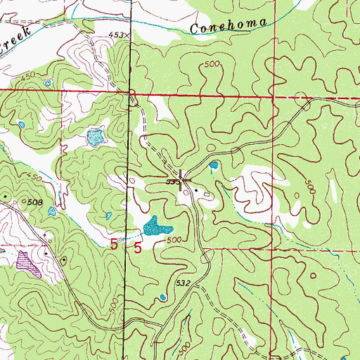 Topographic Map of Eagle Mills (historical), MS