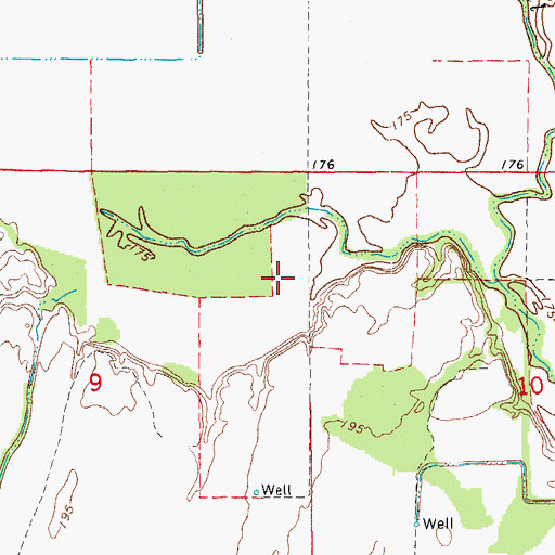 Topographic Map of Township of Calhoun, AR
