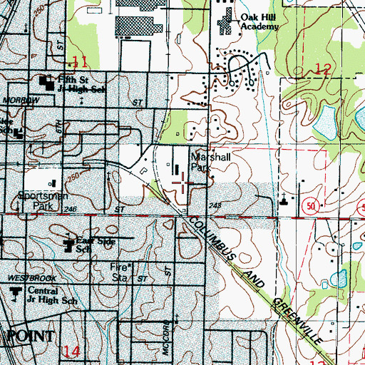 Topographic Map of Stumpy Wood Field, MS