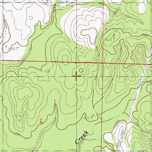Topographic Map of Bennett (historical), MS