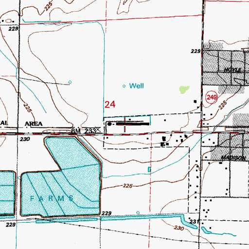 Topographic Map of Township of Hazen, AR