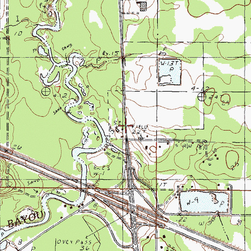 Topographic Map of Fort Bayou (historical), MS