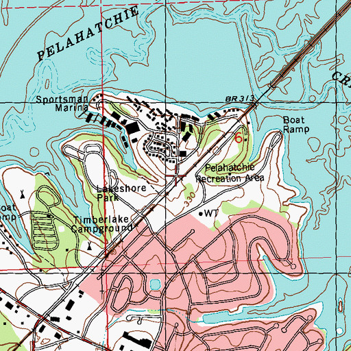 Topographic Map of Bryants Store (historical), MS